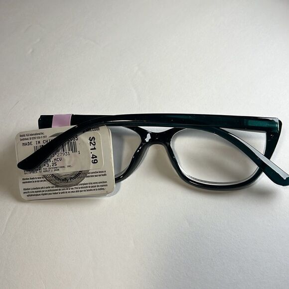 Green/Blk Readers Glasses Gloss by Foster Grant NWT. Asst. Strengths. EG33 - Picture 2 of 3